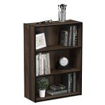 Furinno Pasir 3-Tier Bookcase in Walnut