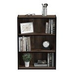 Furinno Pasir 3-Tier Bookcase in Walnut