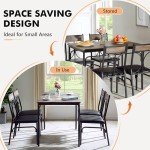 VECELO Compact Kitchen Table Set with 4 Chairs