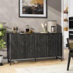 Modern 65" Buffet Cabinet with Adjustable Shelves