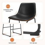 Modern Faux Leather Counter Height Bar Stool Set