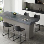Modern Faux Leather Counter Height Bar Stool Set