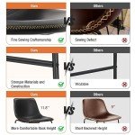 Modern Faux Leather Counter Height Bar Stool Set