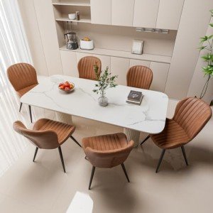 Set of 6 Modern Upholstered Dining Chairs