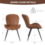 Set of 6 Modern Upholstered Dining Chairs