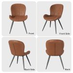 Set of 6 Modern Upholstered Dining Chairs
