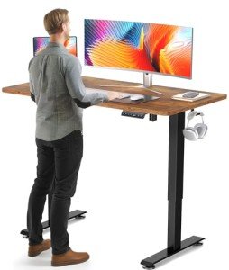 Veken Electric Height Adjustable Standing Desk, 47.2