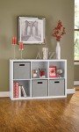 White 6-Cube Storage Shelf Organizer with Back Panel