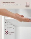 VASAGLE 5-Tier Adjustable White Bookshelf Unit