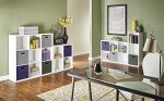 White 6-Cube Storage Shelf Organizer with Back Panel