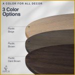 Rustic Round Solid Wood Dining Table - Beige