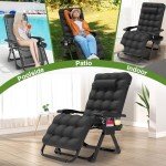 Suteck Zero Gravity Reclining Lounge Chair with Cup Holder