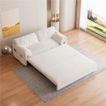 Beige 3-in-1 Convertible Futon Sofa Bed