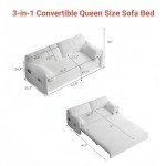 Beige 3-in-1 Convertible Futon Sofa Bed