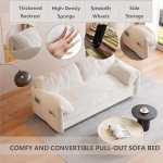 Beige 3-in-1 Convertible Futon Sofa Bed