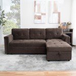 Naomi Home L-Shaped Sleeper Sofa with USB Ports