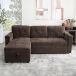 Naomi Home L-Shaped Sleeper Sofa with USB Ports
