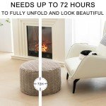 Modern Round Pouf Ottoman for Living Room Decor