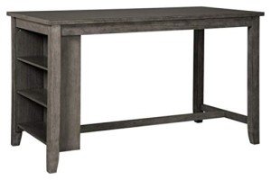 Caitbrook Rustic Counter Height Dining Table - Dark Gray