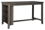 Caitbrook Rustic Counter Height Dining Table - Dark Gray