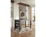 Caitbrook Rustic Counter Height Dining Table - Dark Gray
