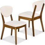 Mid-Century Modern Upholstered Dining Chairs - Set of 2