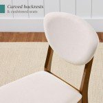 Mid-Century Modern Upholstered Dining Chairs - Set of 2
