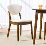 Mid-Century Modern Upholstered Dining Chairs - Set of 2