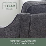 Charcoal Upholstered Loveseat - Modern Living Room Sofa