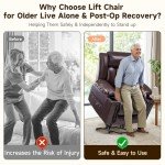 Large Power Lift Recliner Chair with Massage Funktion