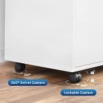 White 3-Drawer Locked File Cabinet with Shelves