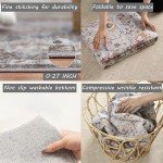 Retro Boho Chic Medallion Washable Area Rug 5x7