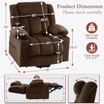 Triple Motor Power Lift Recliner Chair with Massage