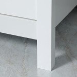 HOMCOM White Sideboard Buffet Cabinet with Glass Doors