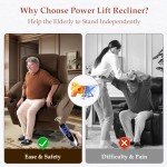 Triple Motor Power Lift Recliner Chair with Massage