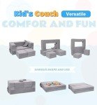 Modular Kids Sofa and Convertible Foam Couch