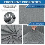 4-Piece Stretch Sofa Cover Set - Light Gray