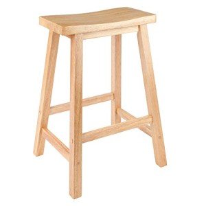 Winsome Satori 24-Inch Saddle Seat Counter Stool