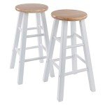 Winsome Element 24" Natural & White Counter Stools