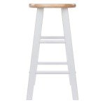 Winsome Element 24" Natural & White Counter Stools