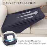 L Shape Washable Couch Cushion Covers - Dark Grey