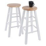 Winsome Element 24" Natural & White Counter Stools
