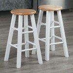 Winsome Element 24" Natural & White Counter Stools