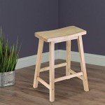 Winsome Satori 24-Inch Saddle Seat Counter Stool