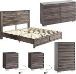 Farmhouse 5-Piece Bedroom Set in Rustic Grey