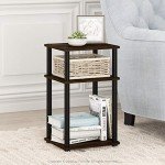 3-Tier Turn-N-Tube End Table Set, Columbia Walnut