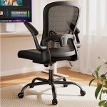 Ergonomic Mesh Office Chair with Flip-up Armrests