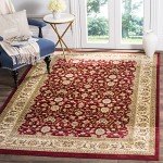 Lyndhurst 5'3" x 7'6" Red & Ivory Area Rug