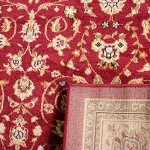 Lyndhurst 5'3" x 7'6" Red & Ivory Area Rug