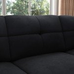 Reversible L-Shaped Convertible Sectional Sofa in Velvet